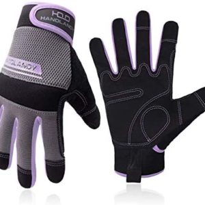 UltraLight Safety Work Gloves, Women Utility Work Gloves, MultiFunctional Mechanic Gardening Construction DIY Work Gloves with Touchscreen (Medium, Purple)