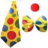 Prextex Clown Costume Set | Wig, Nose, Shoes, Bow, Tie | Halloween, Carnival, Joker, Clown Costume | Fancy Outfit, Props | Boy, Girl, Kid, Men, Women | Cosplay, Birthday, Dress-Up Party - Image 3