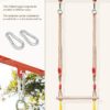 YOHOOLYO Children Trapeze Swing Bar with Rings Wooden Playset with Plastic Rings Gym Rings for Kids (Yellow) - Image 5