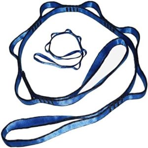 YOBEYI 2pcs Nylon Daisy Chain 6 Loop Adjustable Multipurpose Strap Rope 25kN Strong Climbing Straps 43 Inches for Yoga Swing Yoga Hammock Trapeze Ceiling Anchors Daisy Chains