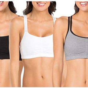 Fruit of the Loom Women's Spaghetti Strap Cotton Pullover Sports Bra