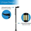 RMS Right Hand Walking Cane with Palm Grip Orthopedic Handle - Adjustable Offset Cane to Fit Individual's Palm Naturally - Ideal for Anyone with Arthritis or Carpal Tunnel Syndrome (Right Hand) - Image 7