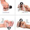 Hand Grip Strengthener 100LB - 350LB 6 Pack Fitness Metal Hand Grip Set, No Slip Heavy-Duty Grip Strength Trainer, Wrist Rehabilitation Developer & Forearm Hand Exerciser, Home Gym - Image 4