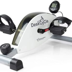 DeskCycle Under Desk Bike Pedal Exerciser - Portable Foot Exercise Cycle for Sitting with LCD Display - Mini Stationary Peddler for Adults & Seniors, Physical Therapy Workout Equipment
