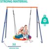 SUPER DEAL Heavy Duty Swing Frame Extra Large Full Steel All Weather A-Frame Swing Stand with Ground Stakes, 72" Height 87" Length Fits for Most Swings, Fun for Kids Outdoor Backyard, 440lbs - Image 4