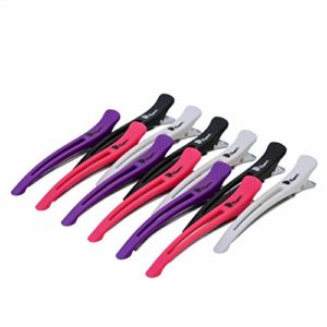 Fagaci Firm Grip Hair Clips for Styling Sectioning with Silicone Band, Duckbill Hair Styling Clips, Durable Alligator Hair Clips for Women, Long Duck Billed Hair Clips, Salon Large Hair Clips for Hair