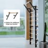 DHT Wood Stall Bar, Swedish Ladder Suspension Trainer with 9 Strategic Rods, for Home, Gym, School and Clinics - Image 2