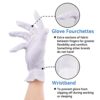 White Cotton Gloves for Sleeping, Cotton Gloves for Dry Hands, Moisturizing Gloves White Gloves with Fourchettes, Eczema Gloves for Overnight Sleeping, Lotion Gloves for Women/Men, 1 Pair - Image 5