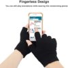 Fingerless Moisturizing Gloves for Dry Hand - Silicone Gel Infused Lotion Spa Glove for Eczema Hand Skin Care Overnight Treatment | Healing Repair Cracked Finger Aloe Moisturizer Gloves for Adult - Image 6