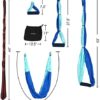 Goplus Aerial Yoga Swing Set, Antigravity Ceiling Hanging Toga Sling with Three Different Lengths of Handle, Yoga Swing/Sling/Inversion Tool, Yoga Hammock - Image 2