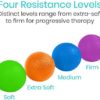 Vive Squeeze Balls for Hand Therapy, Exercise, Arthritis - Grip Strengthener Occupational Equipment for Finger, Wrist, Carpal Tunnel, Pain Relief, Stress - Resistance Strength Squeezing Egg Trainer - Image 3