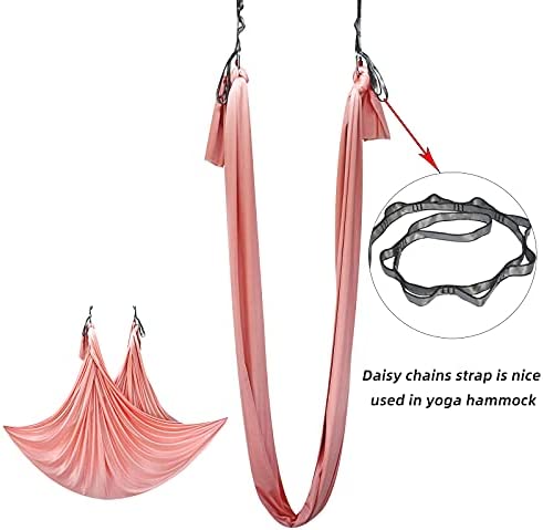 PRIOR FITNESS 2pcs Nylon Daisy Chain Straps for Aerial Yoga Hammock Swing Adjustable Aerial Silk Extender Strap Rope Anti-Gravity Yoga Extend Belts - Image 6
