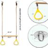 Cateam Trapeze Swing Bar for Kids Yellow with mounting kit - bar 22,8" (57,9 cm) Long - Playground Swing Set Accessories Replacement - Accessories for Ninja Slackline - Image 4