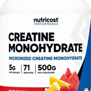 Nutricost Creatine Monohydrate Powder (Fruit Punch, 500 Gram)