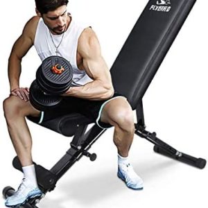 FLYBIRD Weight Bench, Adjustable Strength Training Bench for Full Body Workout with Fast Folding-New Version