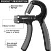 ALMAH Hand Grip Strengthener (2pack), Grip Strength Trainer, Hand Exerciser Adjustable Resistance 11-132 Lbs, Hand Gripper, Forearm Workout Training Equipment for Injury Recovery Athletes - Image 2