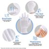 White Cotton Gloves for Sleeping, Cotton Gloves for Dry Hands, Moisturizing Gloves White Gloves with Fourchettes, Eczema Gloves for Overnight Sleeping, Lotion Gloves for Women/Men, 1 Pair - Image 6
