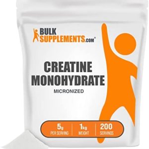 BulkSupplements.com Creatine Monohydrate Powder - Pre Workout with Creatine - Micronized Creatine - Vegan Pre Workout - Pre Workout Women - Creatine Powder (1 Kilogram - 2.2 lbs)