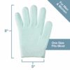 ZenToes Moisturizing Gloves with Gel Lining - Dry Hands Treatment - 1 Pair Hydrating Cracked Hand Healing Gloves - Repair Rough, Chapped Skin Overnight (Fuzzy Mint Green) - Image 6
