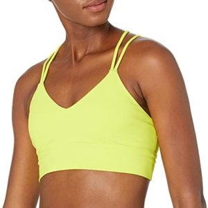 Core 10 Women's Spectrum Strappy Longline Plunge Yoga Sports Bra