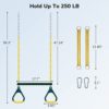 MCBOB Trapeze Swing Bar for Kids, Heavy Duty Monkey Bars & Swing Set Accessories w/ Coated 47.24" Chains & Anti-Slip Grip, Trapeze Bar for Swing Set for Backyard Outdoor Playground - Image 5
