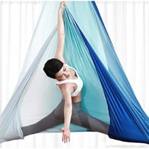 SYN-GUGAI Aerial Yoga Hammock- Yoga Swing for Inversion Exercises, Bold Nylon Chrysanthemum Rope, Carabiners Suspension Training (Color : B)