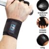 Weightlifting Hand Grips, Workout Gloves w. Wrist Wraps and Leather Grip, Non-Slip Protection, Suits Men & Women - Image 4