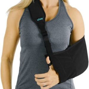 Vive Arm Sling - Medical Support Strap for Collar Bone, Rotator Cuff & Shoulder Injury - Adjustable, Breathable and Lightweight Immobilizer - Padded for Left, Right - For Elbow Dislocation and Sprain
