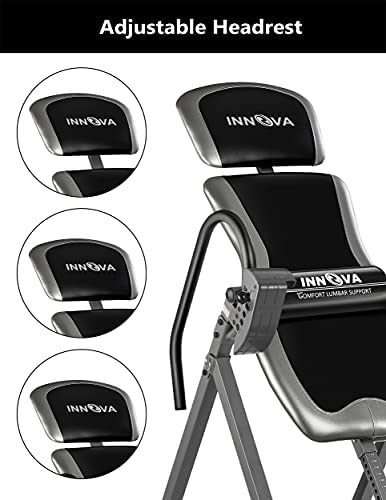 Innova Inversion Table with Adjustable Headrest, Reversible Ankle Holders, and 300 lb Weight Capacity - Image 6