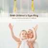GHB Trapeze Swing Bar Multifunctional Swing Wood with Plastic Gymnastics Rings for Hanging up to 120 kg - Image 9