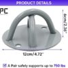 Ceiling Set of 2 Mount Brackets for Gym & Home | Suspension Straps X Mounts | Anchor for Olympic Rings | Fitness Training | Yoga Swing | Battle Ropes | Resistance Band & Boxing Equipment | Aerial Yoga - Image 7
