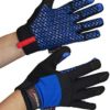 SAFE HANDLER Super Grip Gloves | Textured Grip Palm, Non-Slip Texture, Hook & Loop Wrist Strap, BLACK/BLUE, S/M, 1 pair (2 gloves) - Image 2