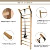Victory Martial Arts Swedish Ladder Wood Stall Bar Suspension Trainer – Physical Therapy & Gymnastics Ladder w/ 11 Strategic Rods. Solid Pine. - Image 2