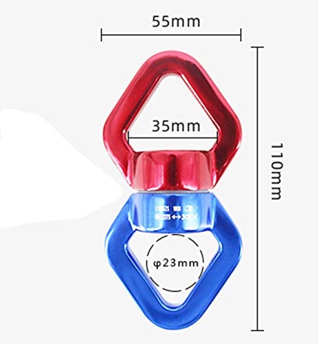 Rope Swivel, 30KN Rotational Device Rope Swivel for Aerial Silks Dance Swing Hammock Climbing Blue Grey A - Image 8