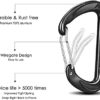 GABBRO Carabiner Clip Heavy Duty, 4 Pack 12Kn (2697 lbs) Heavy Duty Keychain Aluminum Wiregate Caribeaners for Keys, Hammock, Hiking, Dog Leash - Image 3