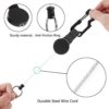 4 Pack Retractable Key Chain, Heavy Duty ID Badge Holder Reel with Belt Clip, Steel Wire Cord and Key Ring, Multitool Carabiner Key Holder - Image 3