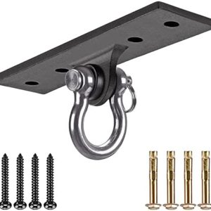 Dolibest Ceiling Mount Swing Hanger Heavy Duty Swing Set Hook for Porch Swing Hammock Chair Yoga Silk Suspension Straps Gymnastic Ring, Wall Anchor for Resistance Bands (900LB)