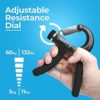 Grip Strength Trainer (Adjustable), Hand Grip Strengthener, Forearm Exerciser, Finger Strengthener Trainer (11 to 132 LB), Wrist Forearm Grip Workout - Home Gym Exercise Equipment, Workout for Home - Image 3