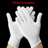 Cotton Gloves for Dry Hand, Overnight Moisturizing Gloves for Eczema, 10 Pairs White Medium Reusable Nighttime Sleeping Gloves, Jewelry Inspection Work Gloves for Men and Women - Image 5