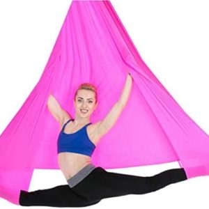 EVTSCAN Aerial Yoga Hammock 2.8x1m/9.2x3.3ft Durable Elastic Yoga Inversion Swing Fitness Training Accessory