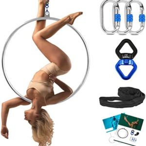Orbsoul Aerial Lyra Hoop + Complete Rigging Hardware (Onyx Black) Safety Certified Kit