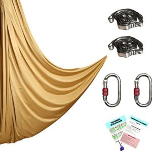Aerial yoga hammock set 5.5Yards with carabiners and daisy chain for home, yoga kit