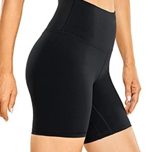 CRZ YOGA Women's Naked Feeling Biker Shorts - 3'' / 4'' / 6'' / 8'' / 10'' High Waisted Yoga Workout Running Spandex Shorts