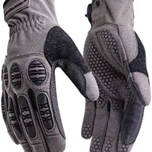 Safety Work Gloves for Men General Utility Work Gloves TPR Impact Reducing Work Gloves, Non-Slip Breathable Mechanics Gloves