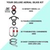 Ableme Aerial Yoga Silks 9 Yards Hammock Kit (Low-Medium Stretch) for Aerial Dance, Flying Yoga, Yoga Starter Kit with Hardware Set - Swing for All Levels, Suit for 8-13 ft Ceiling Height - Image 4
