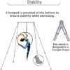 FEBTECH Freestanding Yoga Stand - Support up to 550 LBs- Perfect Stand for Hooks, Hammocks, Silk, Lyra, Punching Bag - Image 4
