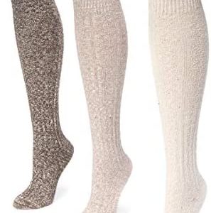 MUK LUKS ® Women's 3 Pair Pack Cable Knee High Socks - Basic