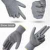 48 Pairs Ultra Thin Safety Work Gloves for Men and Women PU Coated Work Gloves Bulk Seamless Knit Gloves Garden Gloves Non Slip Grip Working Gloves for Workers, Gardeners, Drivers - Image 7