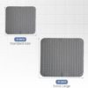 ENKOSI Square Extra Large Square Shower Mat 31 x 31 inch for Shower Stall Floors Bathtubs Non Slip Firm Grip Bathroom Mat with Strong Suction Cups and Drain Holes (31x31 Gray) - Image 4