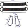 Tree Swing Hanging Strap - 9.4in Swing Straps Outdoor Suspension Accessories Kit, Holds 2200lbs with Stainless Carabiners, for Baby/Garden/Toddler Swing Sets, Web Swings, Hammock & Tire Swing(24cm) - Image 2